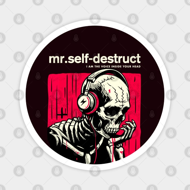 Mr. Self-Destruct Magnet by artslaves